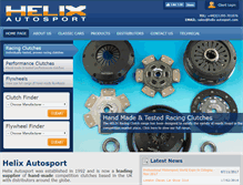 Tablet Screenshot of helix-autosport.com
